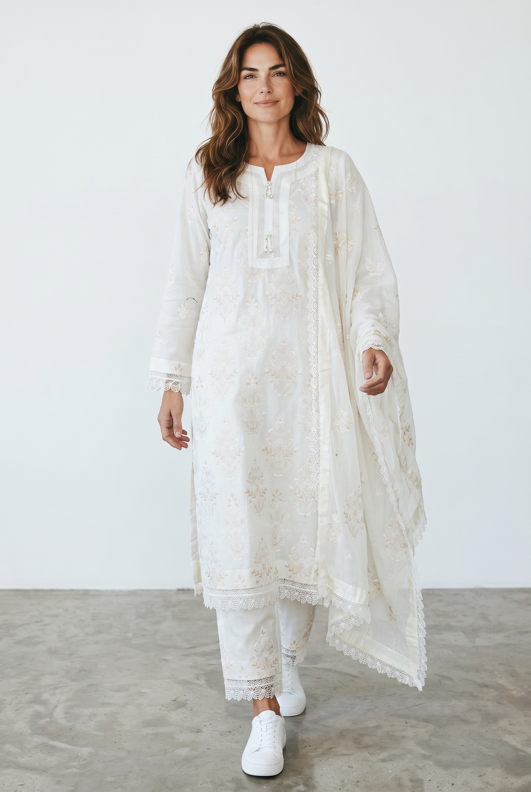 3 Piece Stitched Lawn Suit