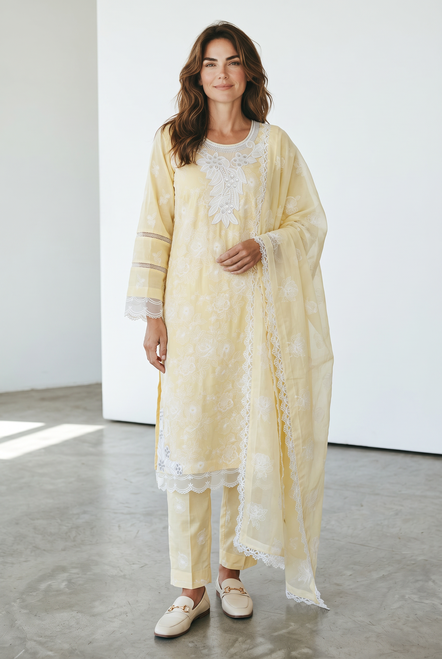 3 Piece Stitched Lawn Suit